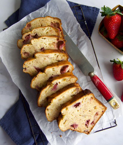 Strawberry cheesecake loaf image