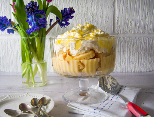 Lemon and white chocolate trifle image
