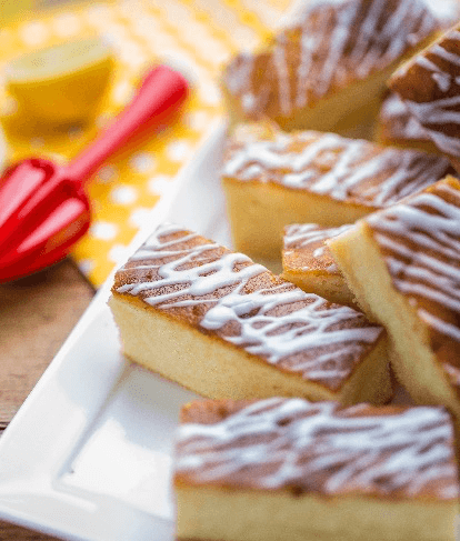 Blueberry, lemon and mint drizzle cake recipe | delicious. magazine