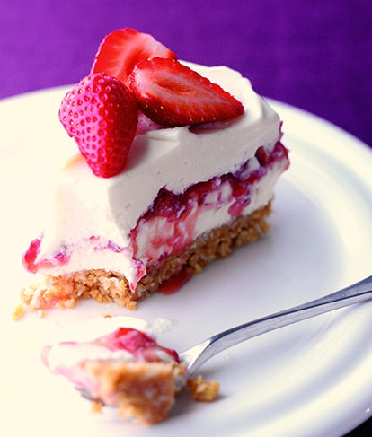 Strawberry and Coconut Cheesecake