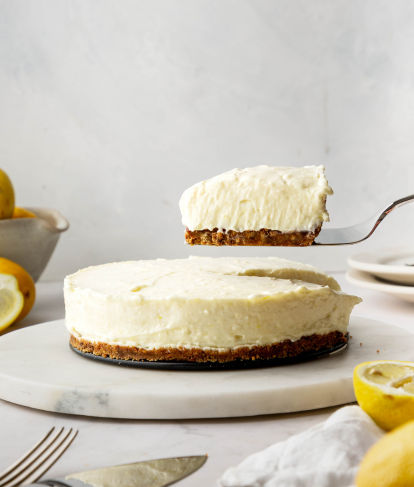 No-Bake White Chocolate and Lemon Cheesecake