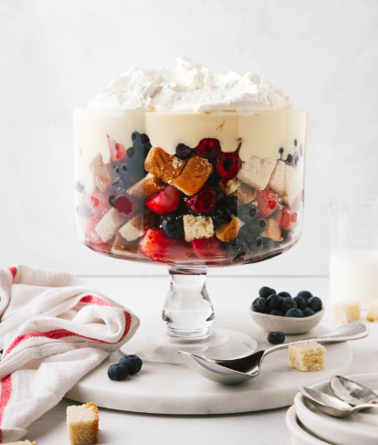 Christmas Fruit Trifle 