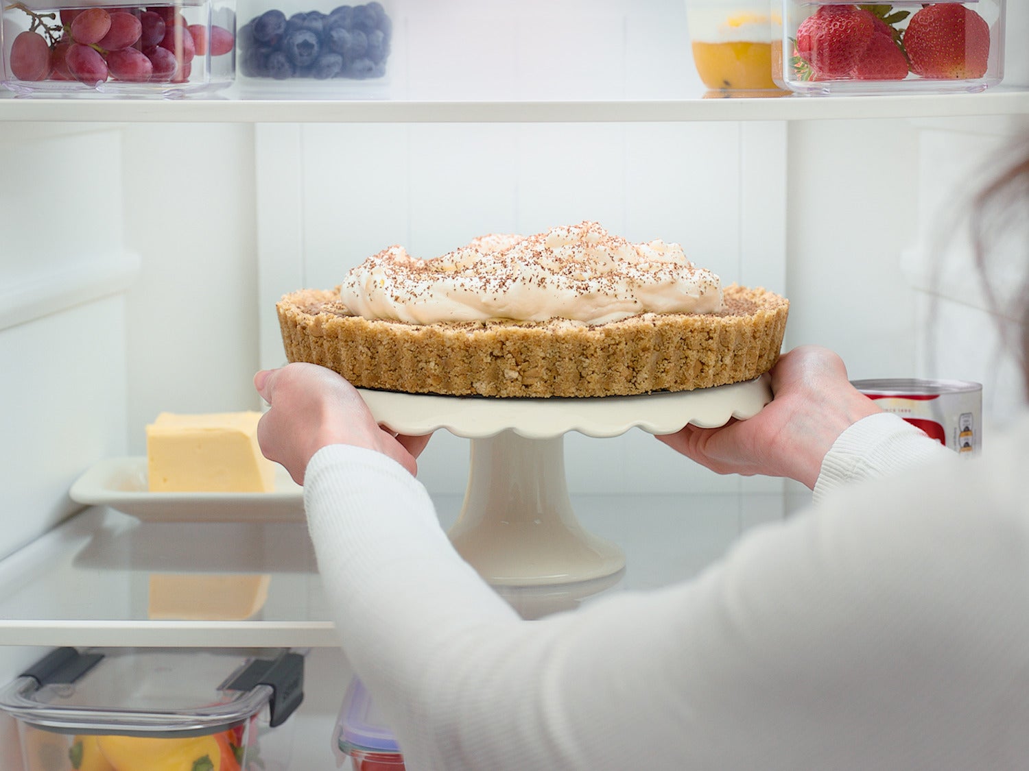 PIE IN HAND