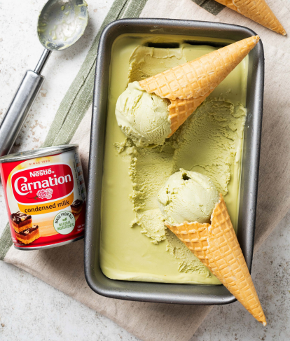 No Churn Matcha Ice Cream