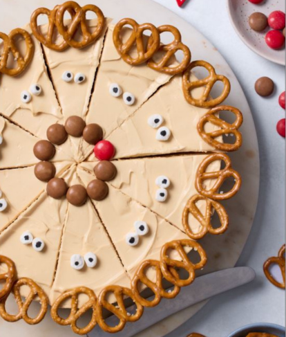 No Bake Reindeer Cheesecake